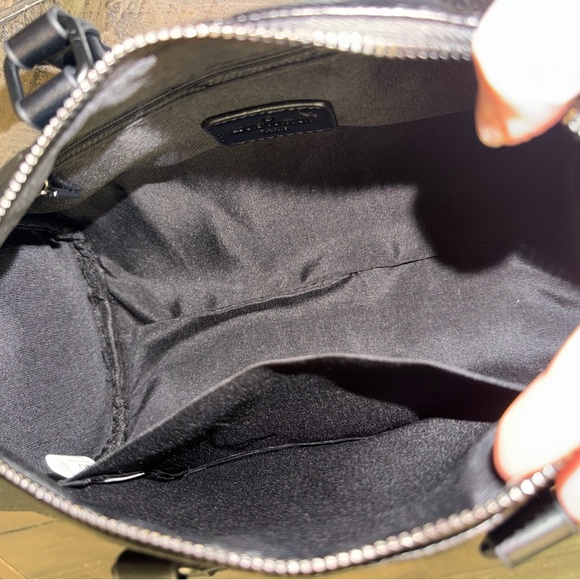 Elegant Black Duffel Bag with Matching Clutch, New - Picture 15 of 17